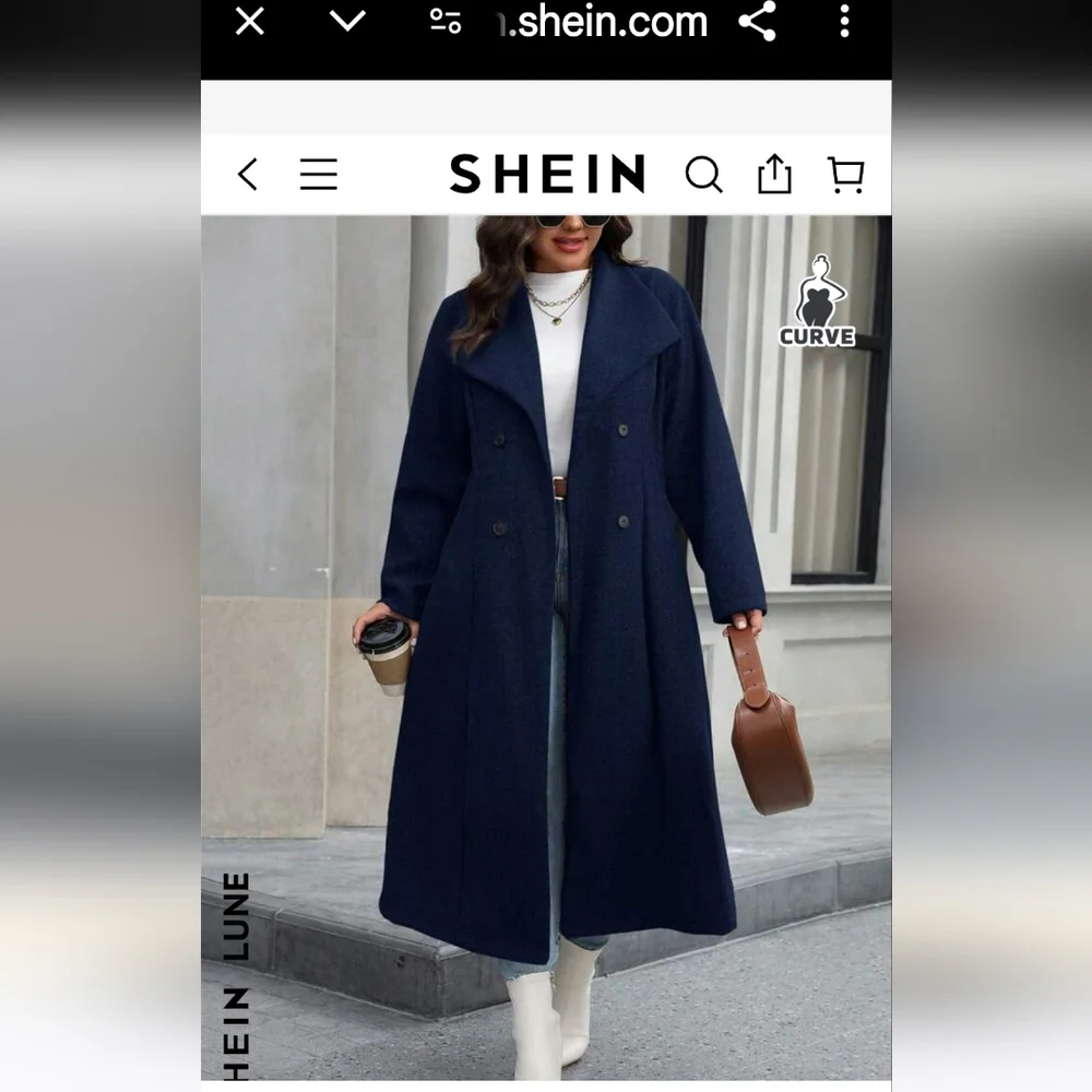SHEIN LONG COAT - Picture 5 of 8